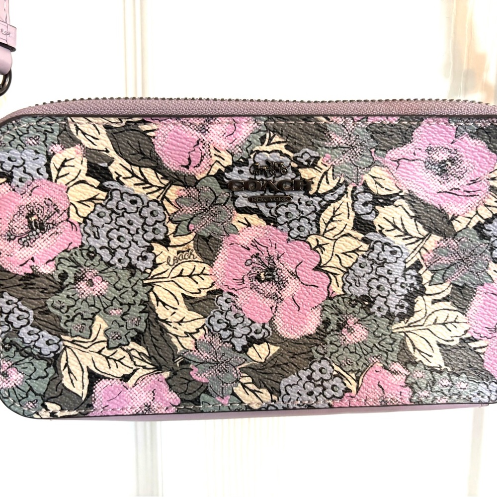 Coach Purple Floral Kira Crossbody
